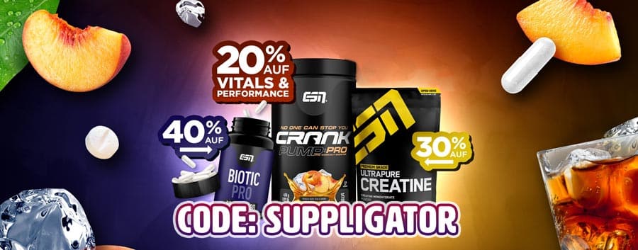Bis zu 40% Rabatt bei ESN Vital und Performance Aktion mit ESN Rabattcode SUPPLIGATOR
