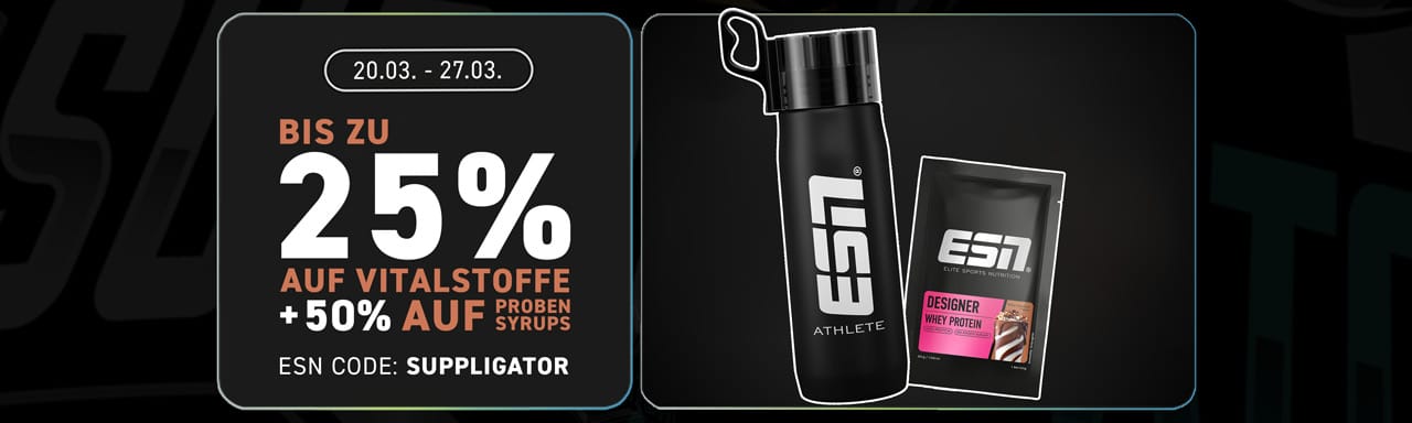 Bis zu 50% Rabatt bei ESN Vitalaktion + neue ESN Bottle