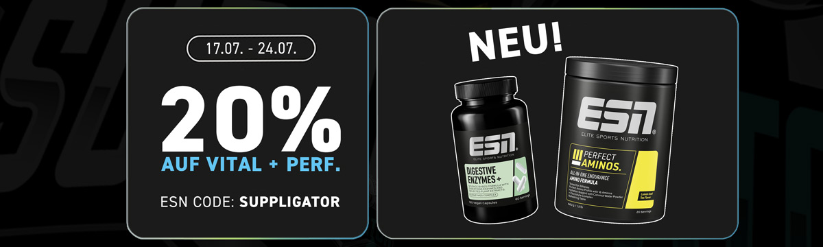 20% Rabatt auf Vitalstoffe und Performance bei ESN
