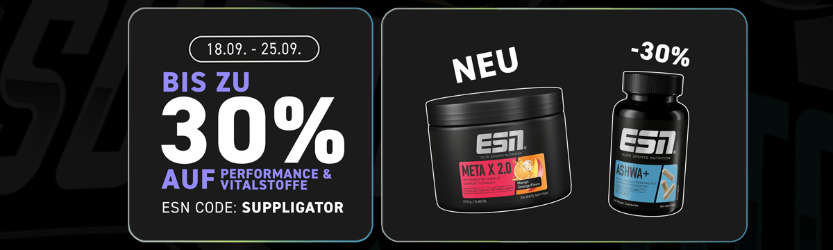 Spare bis zu 30% bei ESN Performance und Vitalstoffaktion mit Launch des Meta X 2.0
