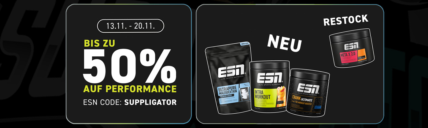 Bis zu 50% Rabatt bei ESN Performance Aktion