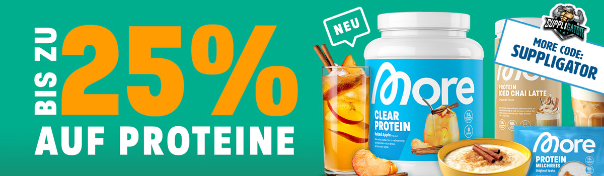 More Proteinaktion mit 20% Rabatt auf Proteine und XMAS-Launches