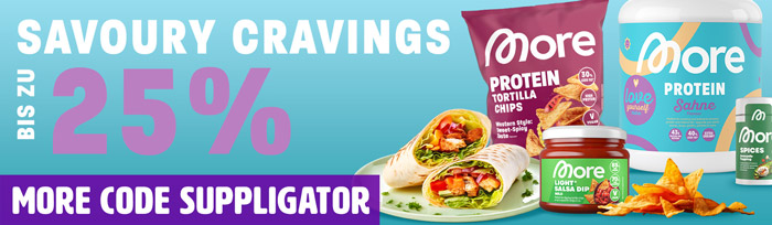 More Savoury Aktion mit bis zu 25% Rabatt + Launch der 2kg Protein-Sahne