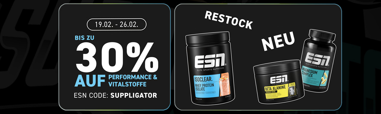 Bis zu 30% Rabatt bei ESN Performance & Vitalstoffaktion