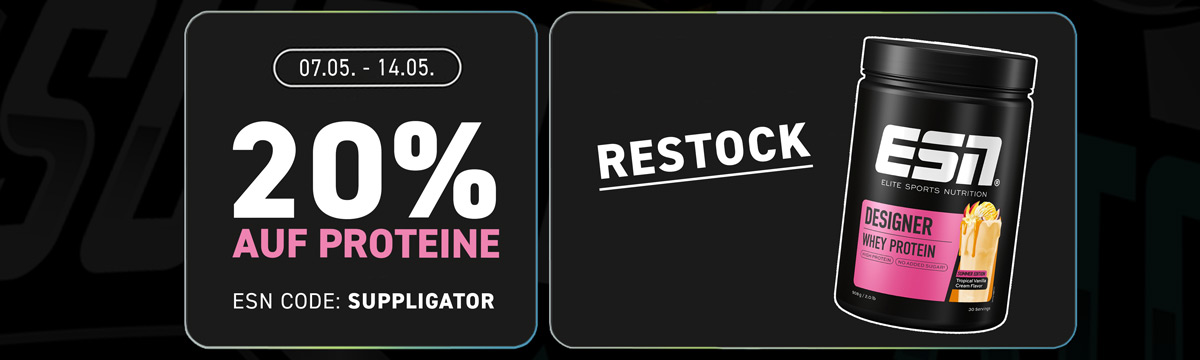 20% auf ESN Proteine mit Summer Limited Designer Whey Restock