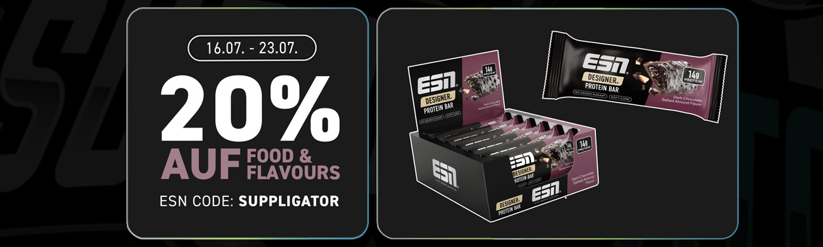 20% auf Food & Flavours + Designer Bar Dark Chocolate Salted Almond