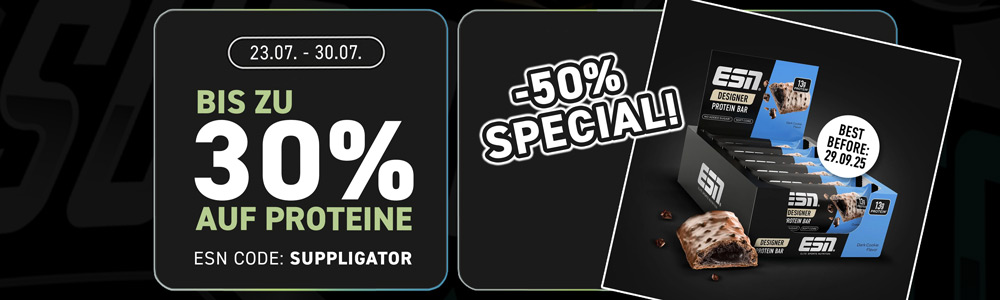 50% auf ESN Designer Bars