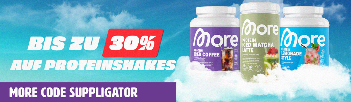 Bis zu 30% auf More Proteine + Launch Iced Matcha Latte Raspberry Panna Cotta
