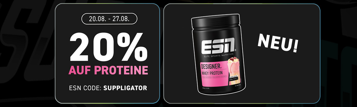 20% auf Proteine bei ESN mit Launch des neuen Designer Whey KiBa