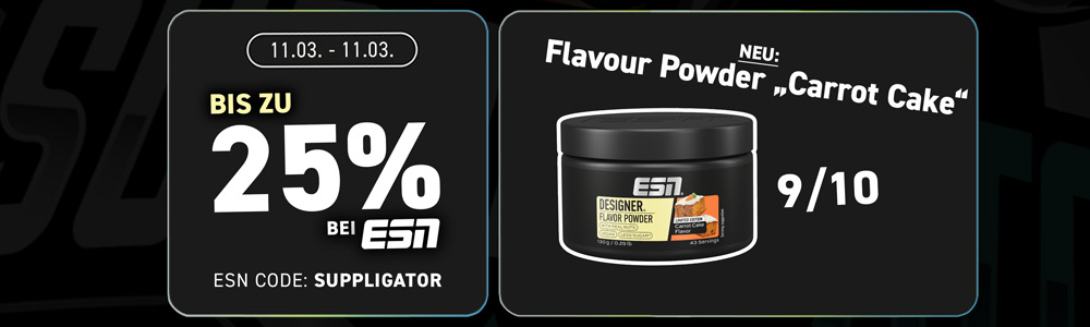 Bis zu 25% bei ESN Food & Flavor Aktion beliebten Restocks