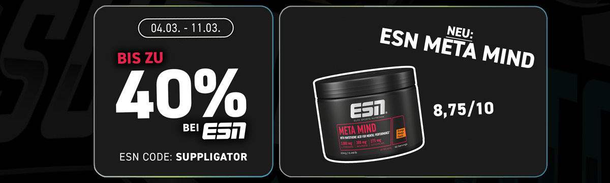 Bis zu 40% bei ESN Road to FIBO Aktion