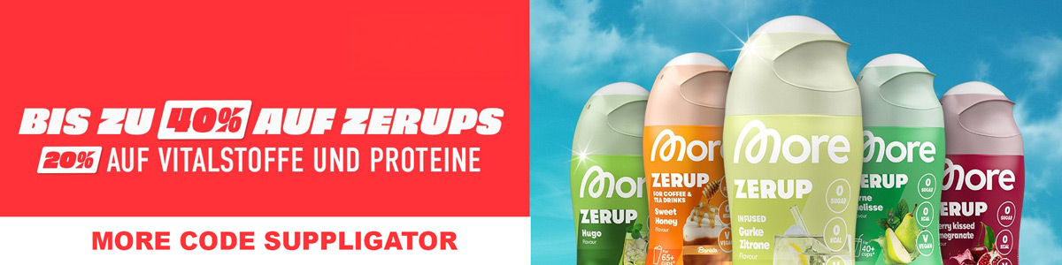 Bis zu 40% bei More Zerup Aktion mit Special und neuen Launches