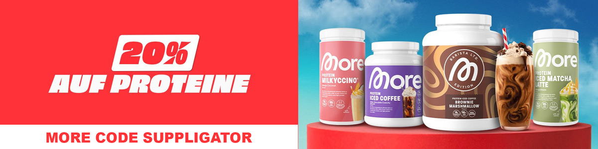 20% auf More Proteine mit neuen Produkten und vielen Restocks