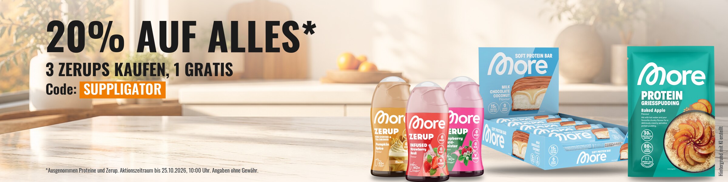 More verlängert 20 % auf alles – 3 Zerups kaufen, 1 gratis