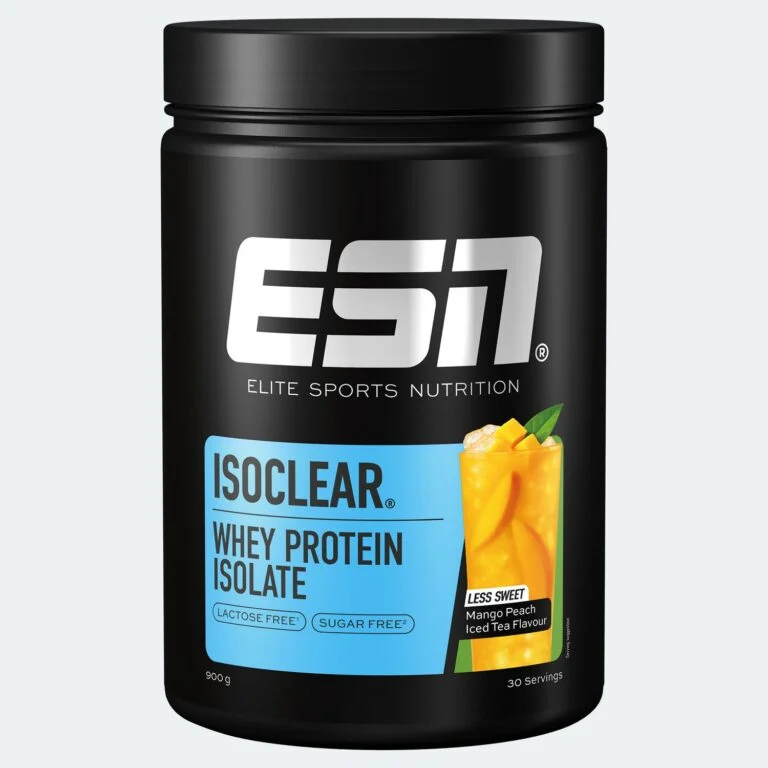 Isoclear Whey Protein Isolate Mango Peach Iced Tea less sweet