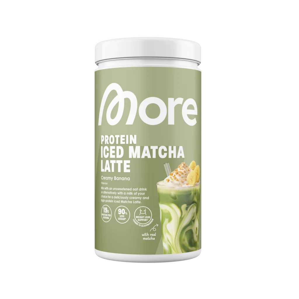 More Protein Iced Matcha Latte – Creamy Banana