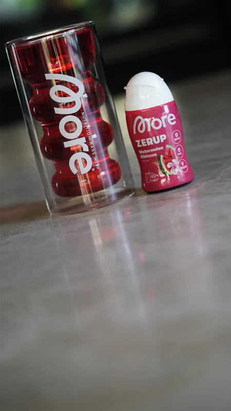 More Zerup – Watermelon Hibiscus, mit Glas